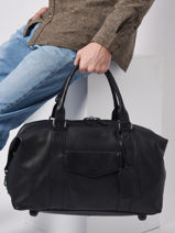 Sac De Voyage Cabine Flandres En Cuir Etrier Rose flandres EFLA991S-vue-porte